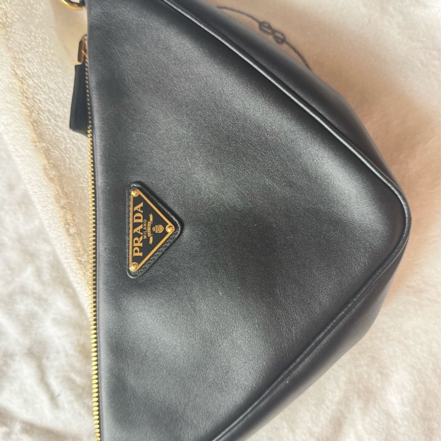 Prada Symbole Small Double Bag 黑×粉｜近新｜附原廠防塵袋-9