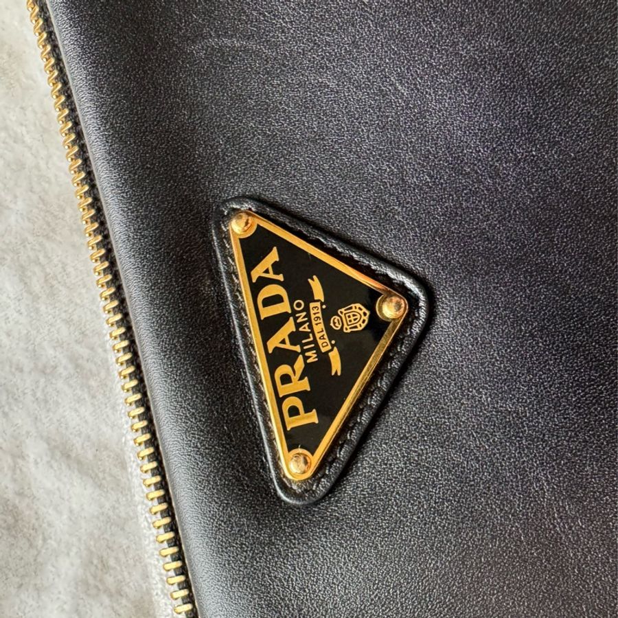 Prada Symbole Small Double Bag 黑×粉｜近新｜附原廠防塵袋-10
