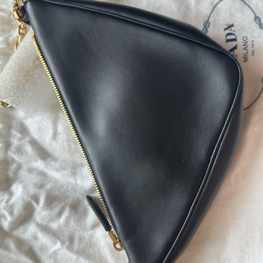 Prada Symbole Small Double Bag 黑×粉｜近新｜附原廠防塵袋-13