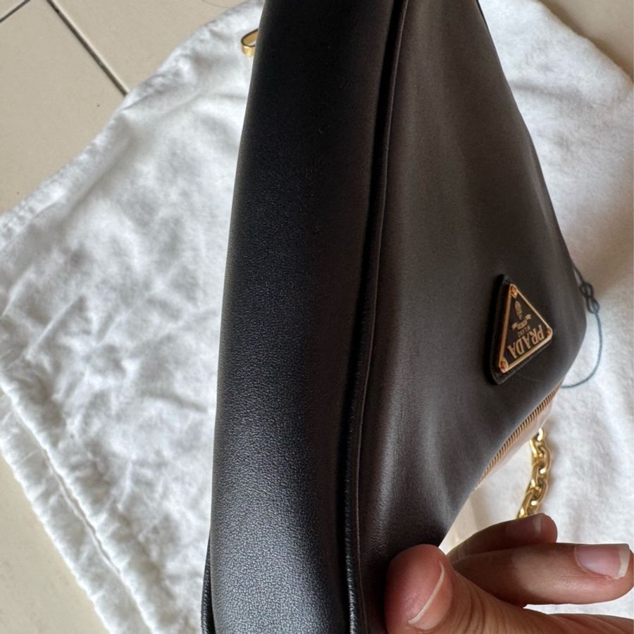 Prada Symbole Small Double Bag 黑×粉｜近新｜附原廠防塵袋-19