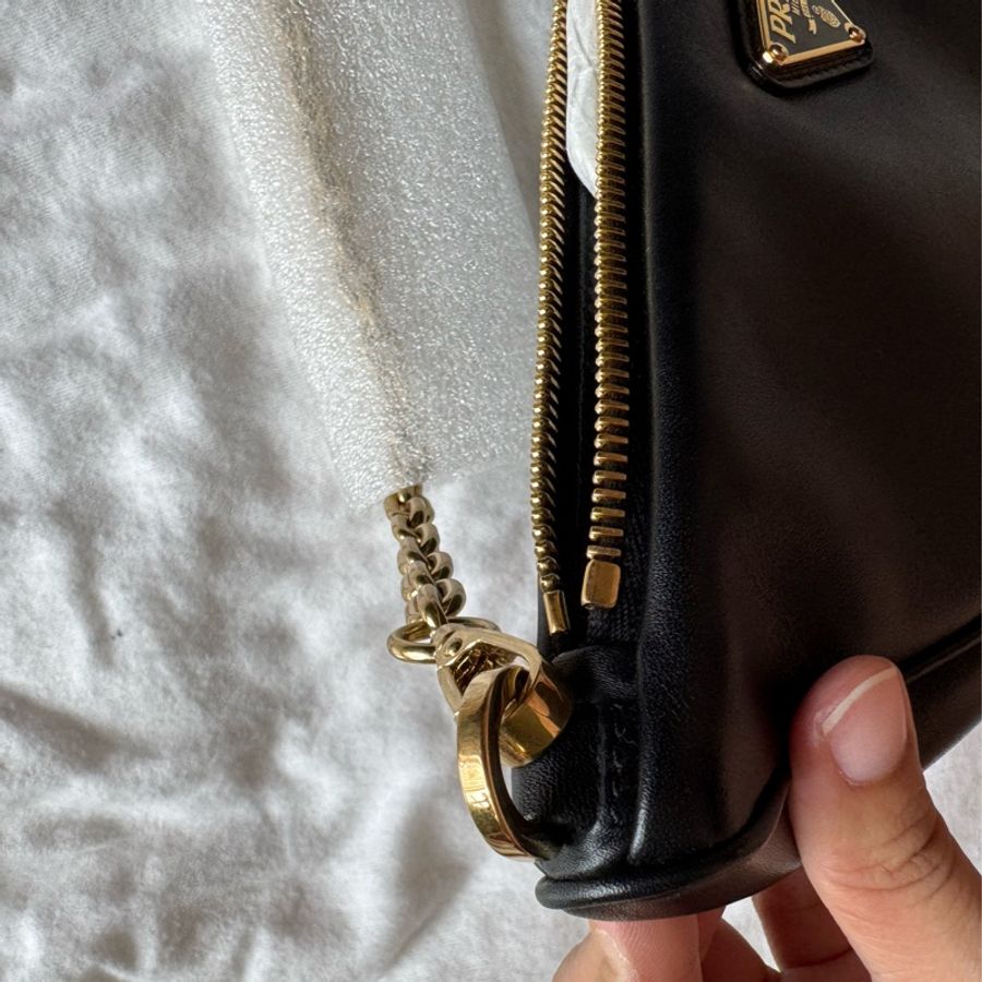 Prada Symbole Small Double Bag 黑×粉｜近新｜附原廠防塵袋-23