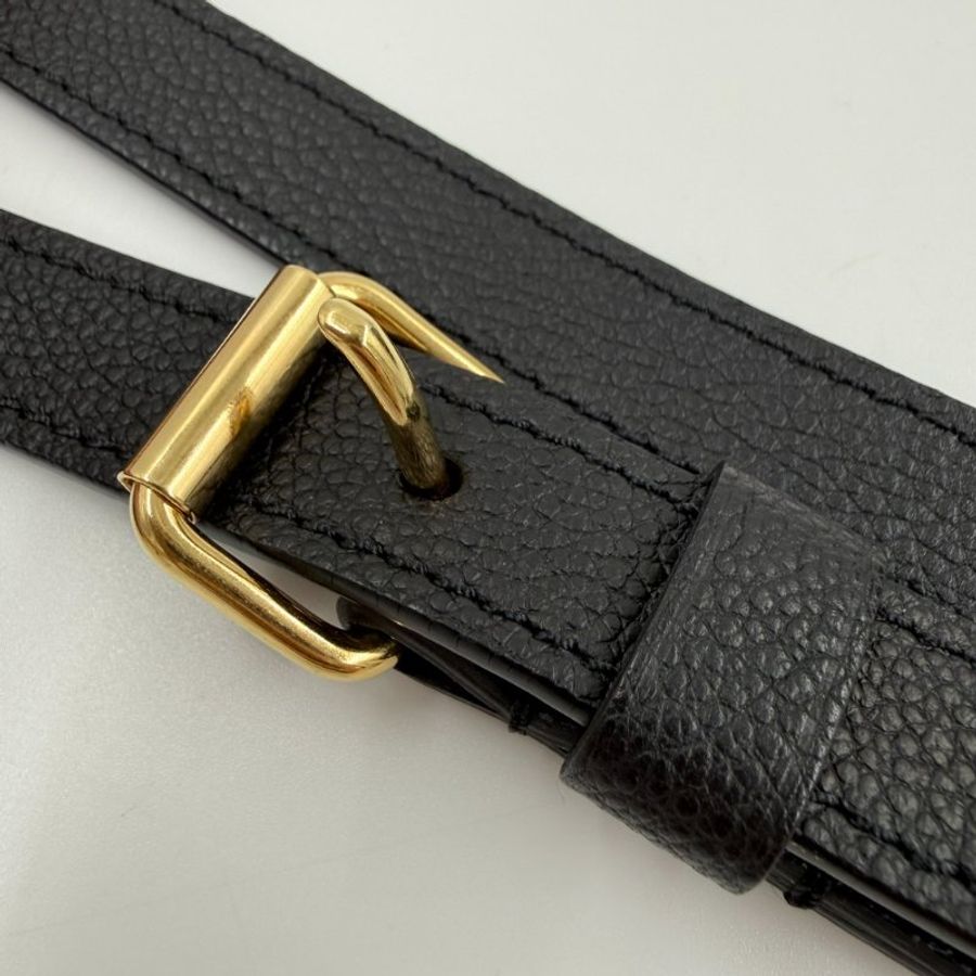 Louis Vuitton -黑色拚米白牛皮壓紋On the go - PM托特包-24