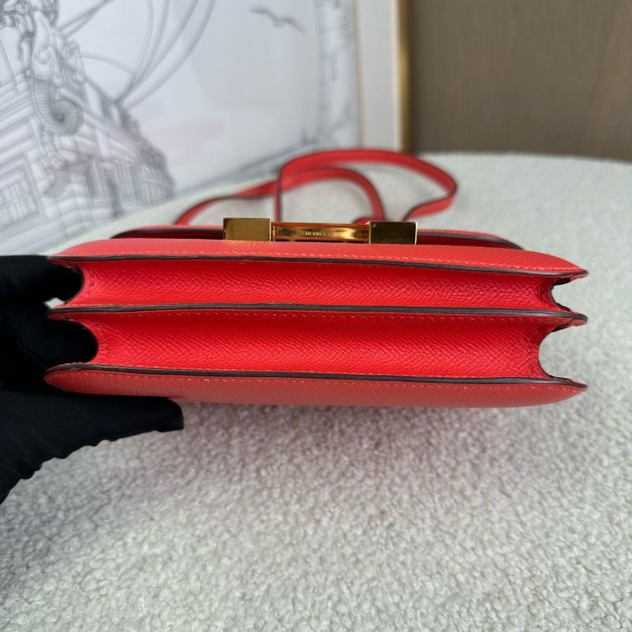Hermes Constance康康19 番茄紅金扣 ep皮 X刻-7