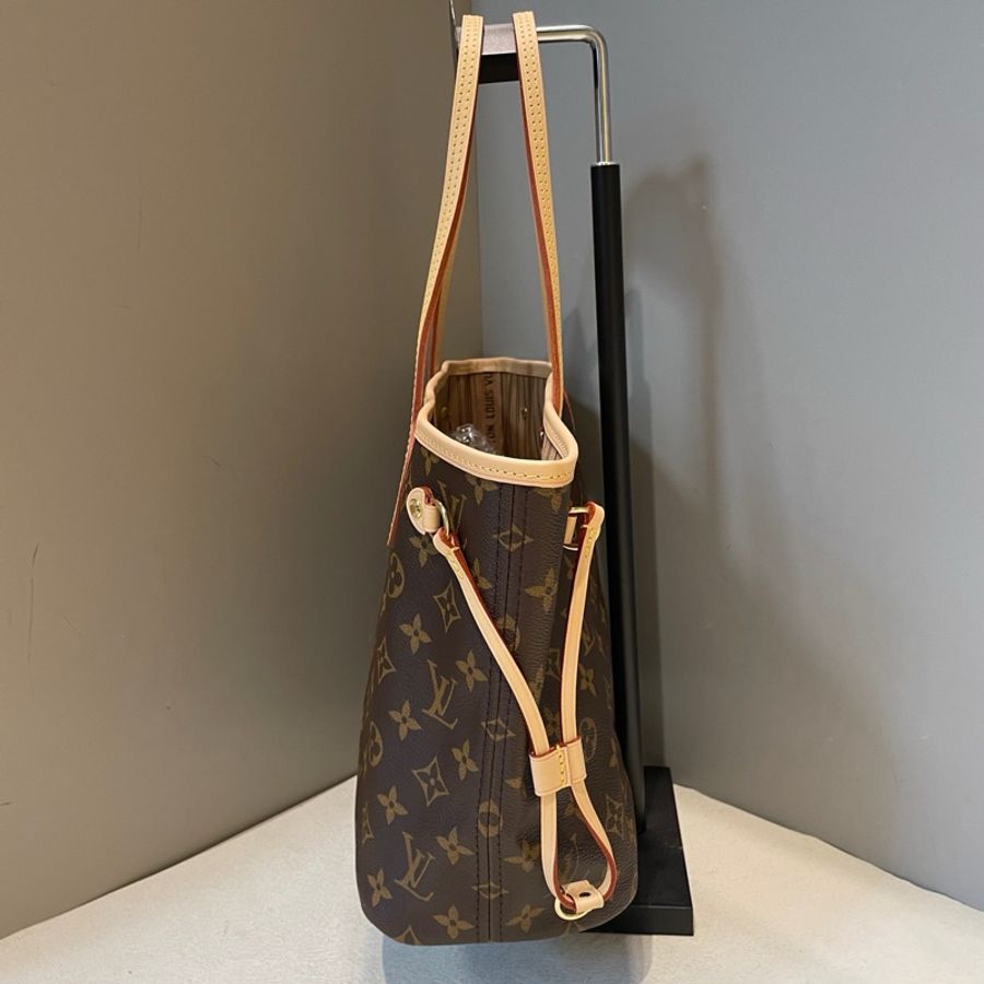 LV/路易威登 Neverfull小號內里米色托特包子母包單肩包-2