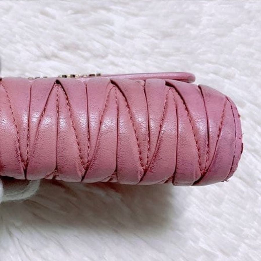 🌷MiuMiu 粉色短夾錢包👛｜經典花紋✦fufu style 精品✦ 氣質款｜皮夾.錢包-14