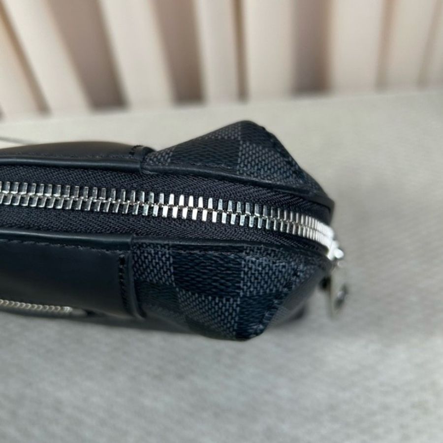 Louis Vuitton 棋盤格公文包 黑色棋盤格 有肩帶-17
