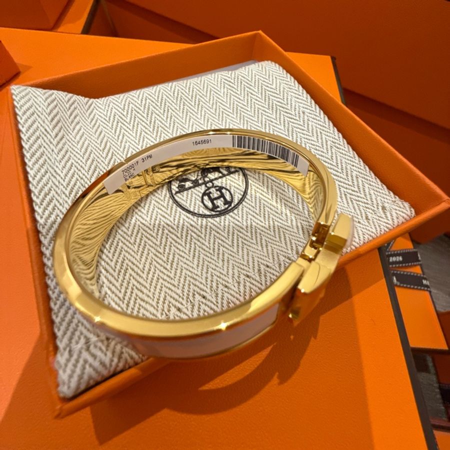 HERMES Clic H 手鐲（白金）-1