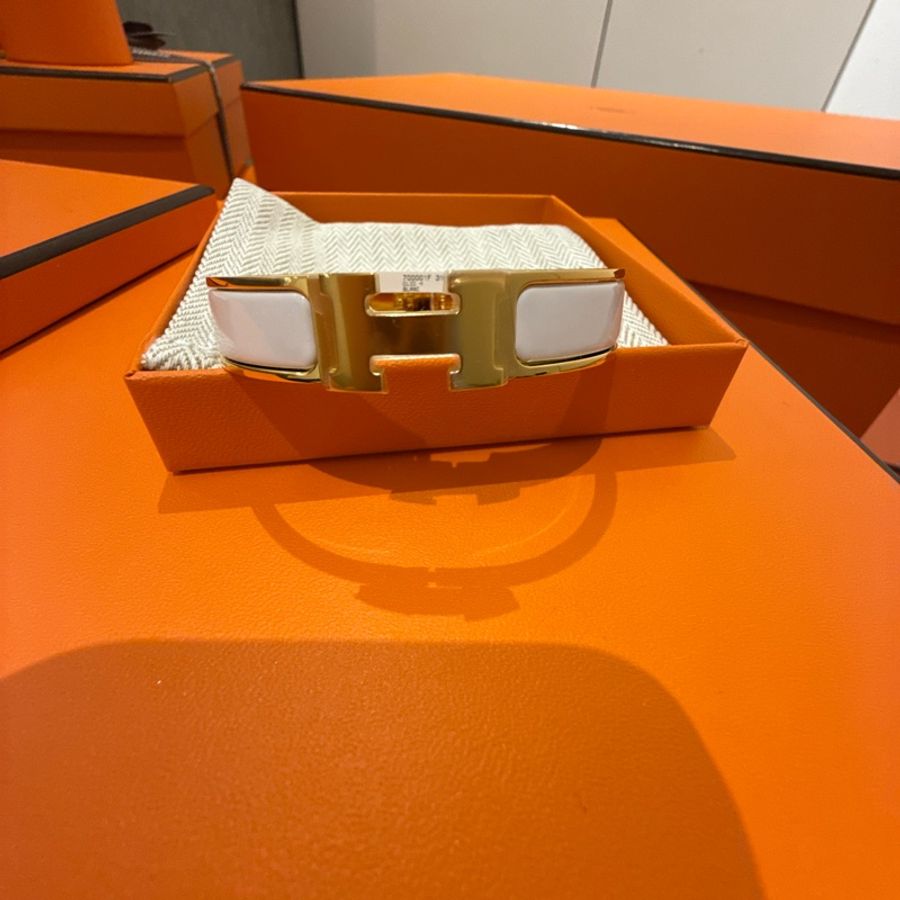HERMES Clic H 手鐲（白金）-2