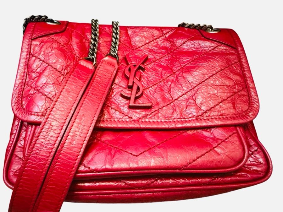 YSL Niki  Baby 小號 亮紅色-16