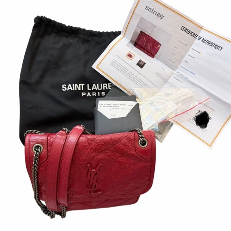 YSL Niki  Baby 小號 亮紅色-17