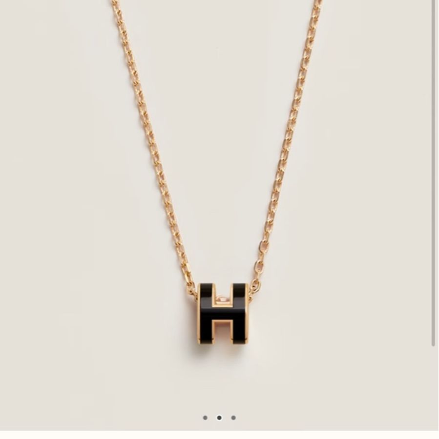 Hermes 愛馬仕 Mini Pop H項鍊 黑金-4