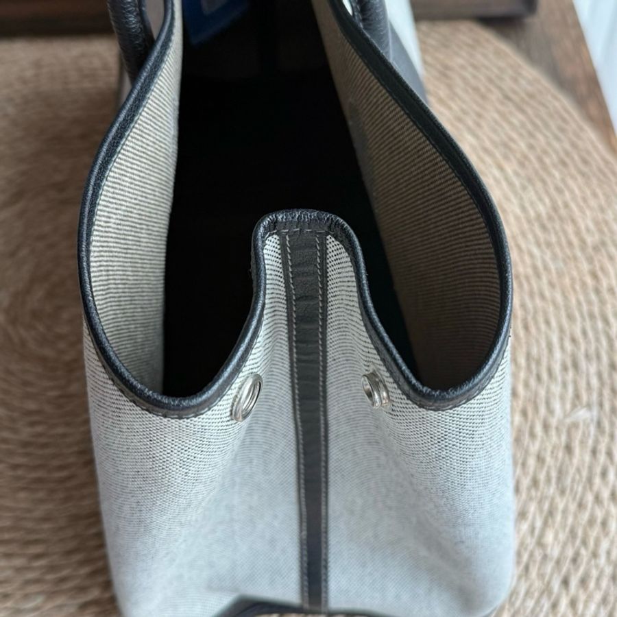 Hermes • Garden Party 45黑白熊貓帆布拼皮-6