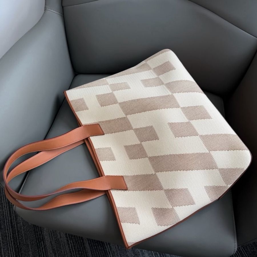 Hermes • Cabas 40 金棕色帆布托特包-2