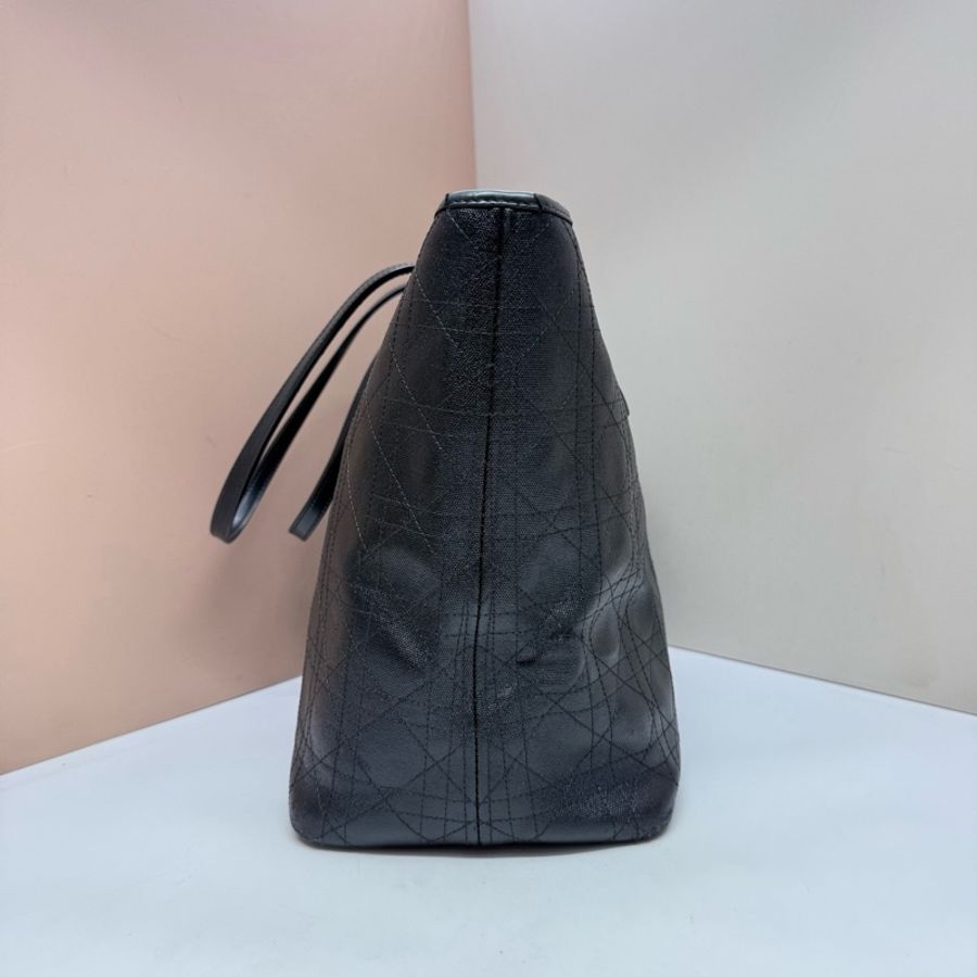 Dior • Panerea 經典藤格紋so Black全黑托特包-5