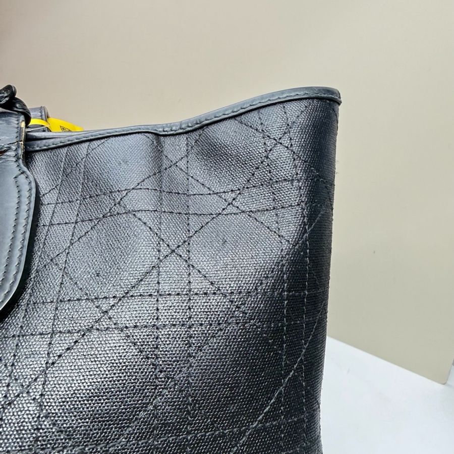 Dior • Panerea 經典藤格紋so Black全黑托特包-20
