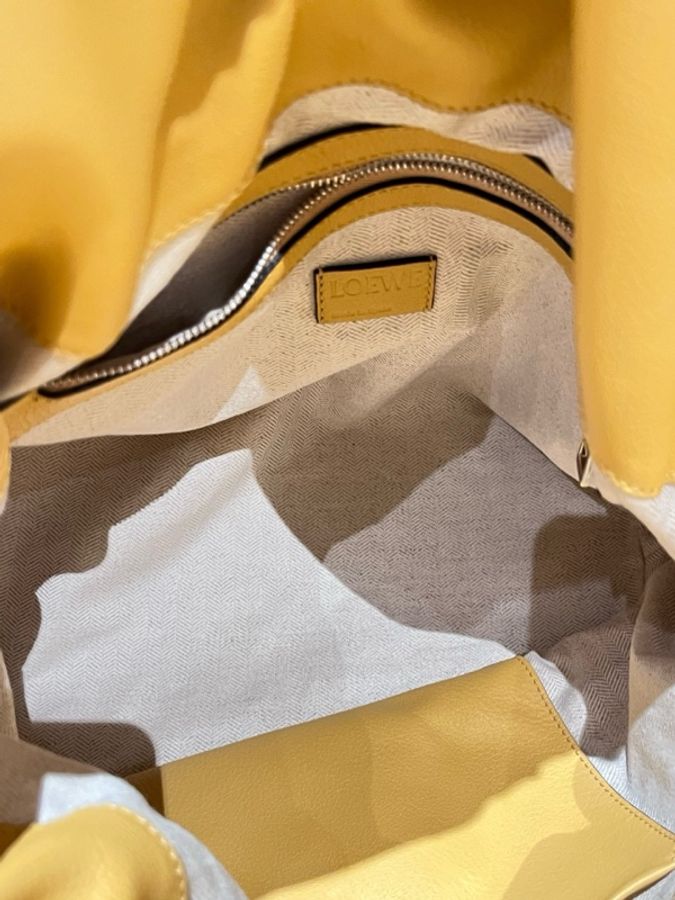 Loewe 羅意威 Flamenco 福袋大號 黃色-9