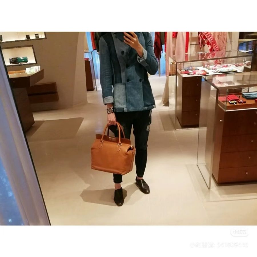 Hermes愛馬仕Toolbox 牛奶盒子包金棕銀扣swift皮 98新✨️-0