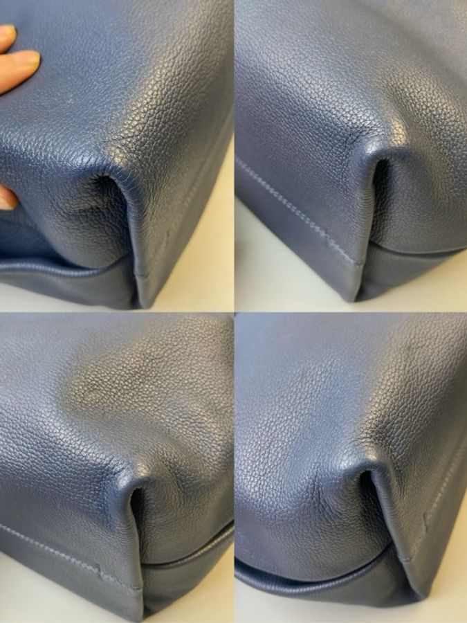 Loewe羅意威荔枝牛皮刺繡鏤空logo hobo腋下包 尺寸32 x 26-3