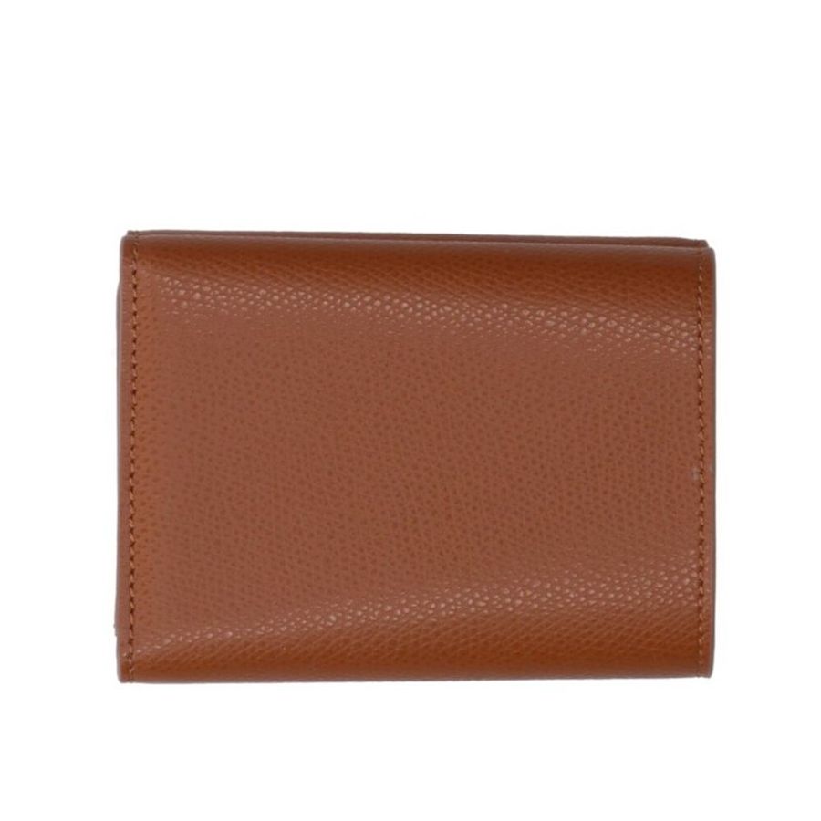 【FENDI 芬迪】Tri-fold FF Diamonds 微型 三摺 皮夾 零錢包 卡夾 短夾 馬鞍棕色 8M0559ALV4F1URW-4