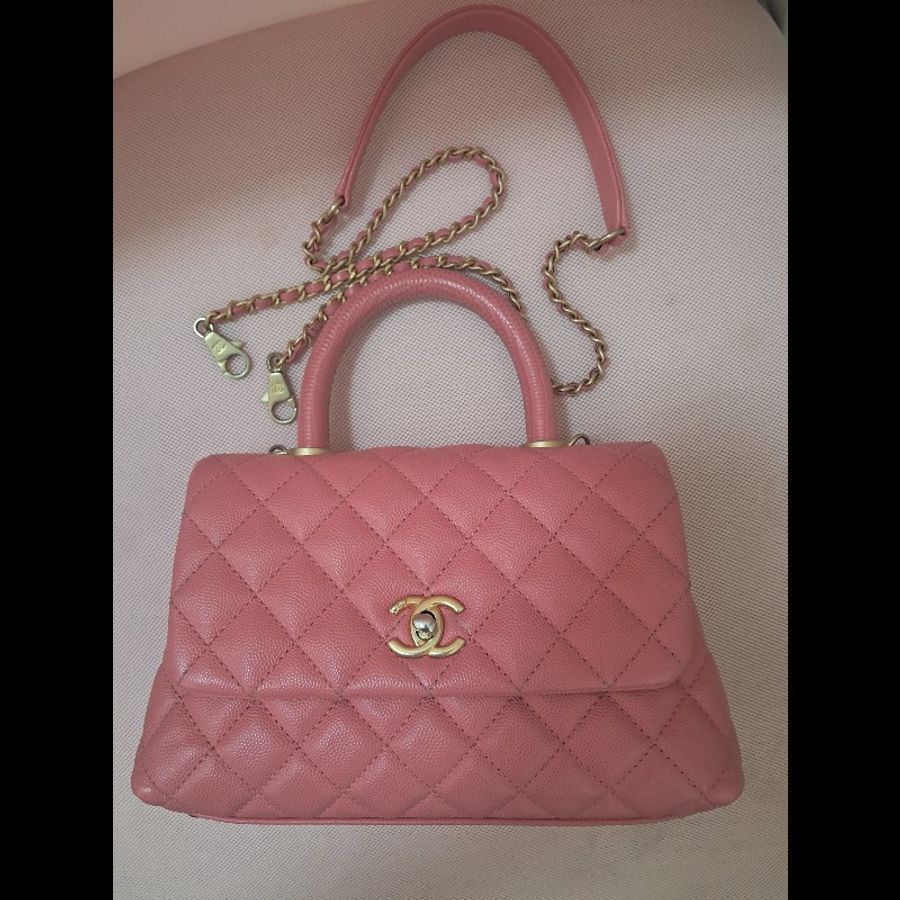 Chanel 香奈兒coco handle 粉紅色-0