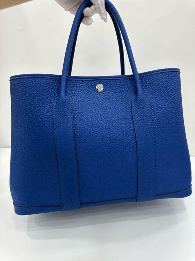 Hermes 愛馬仕 Garden Party 36 花園36 法國藍銀扣 Z刻-6