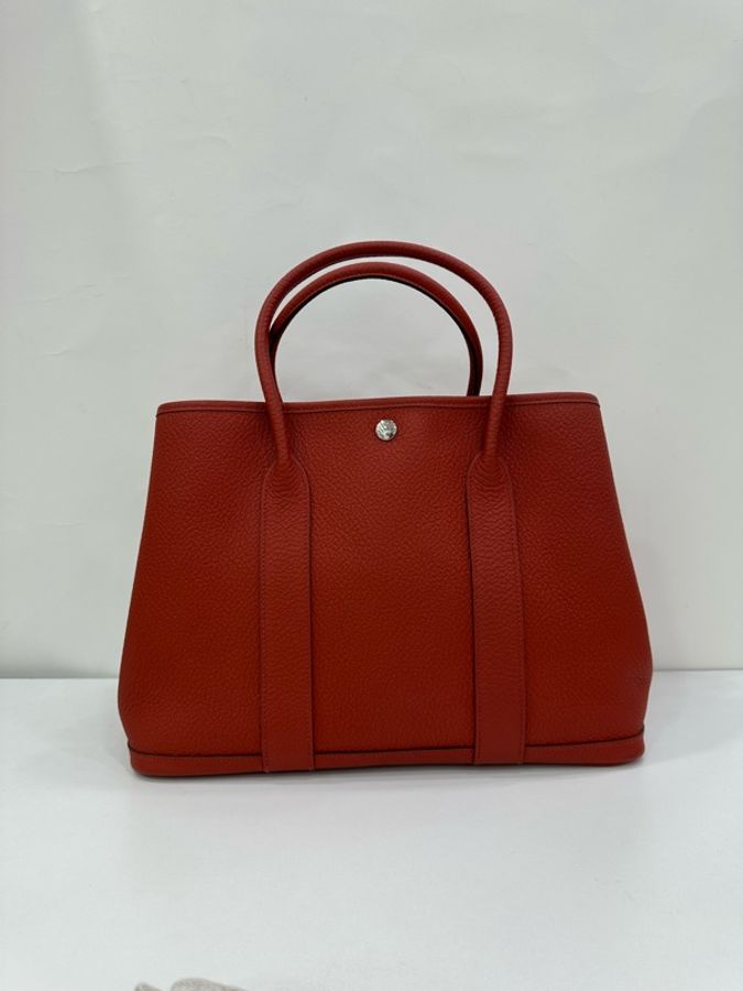 Hermes 愛馬仕 Garden花園包36 石榴紅 T刻-2