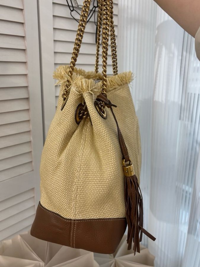Gucci • Soho草編金棕拼皮鏈條包-7
