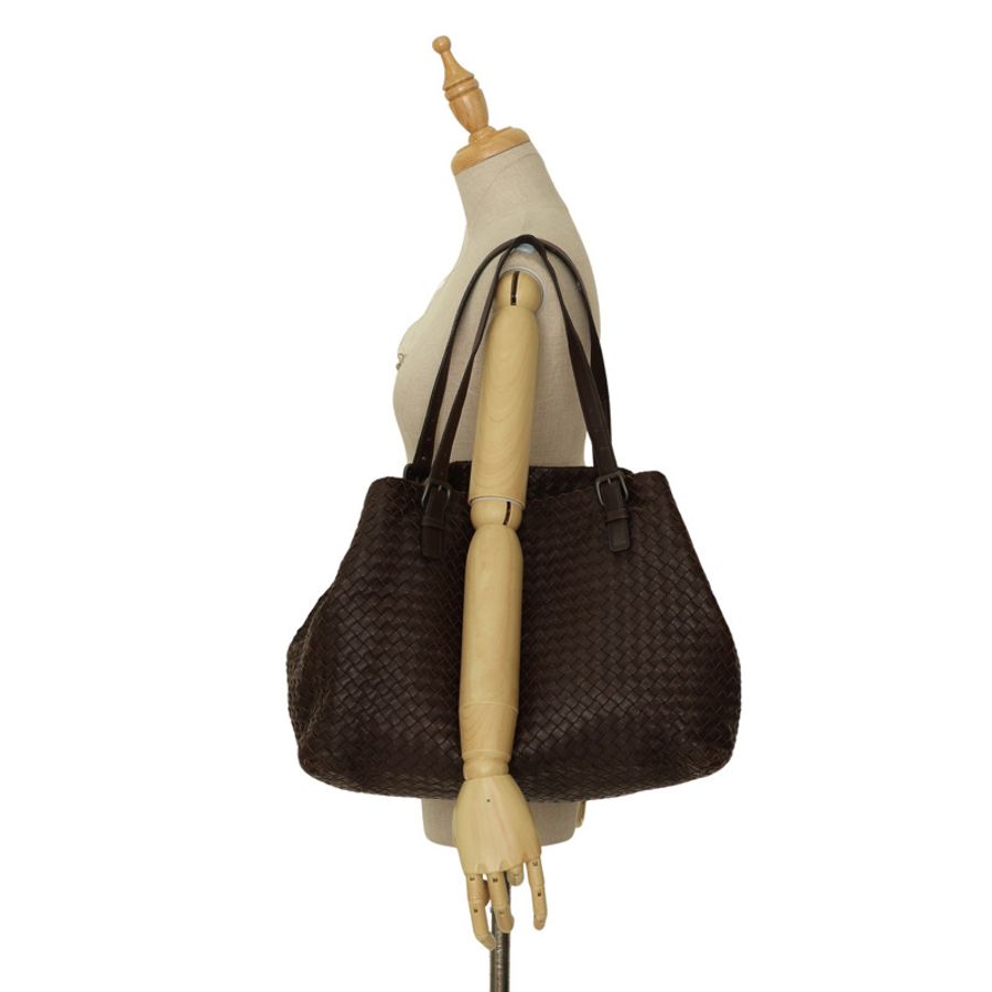 棕色 編織羊皮 Cesta Tote 肩背包【BOTTEGA VENETA BV 寶緹嘉】 272154-8