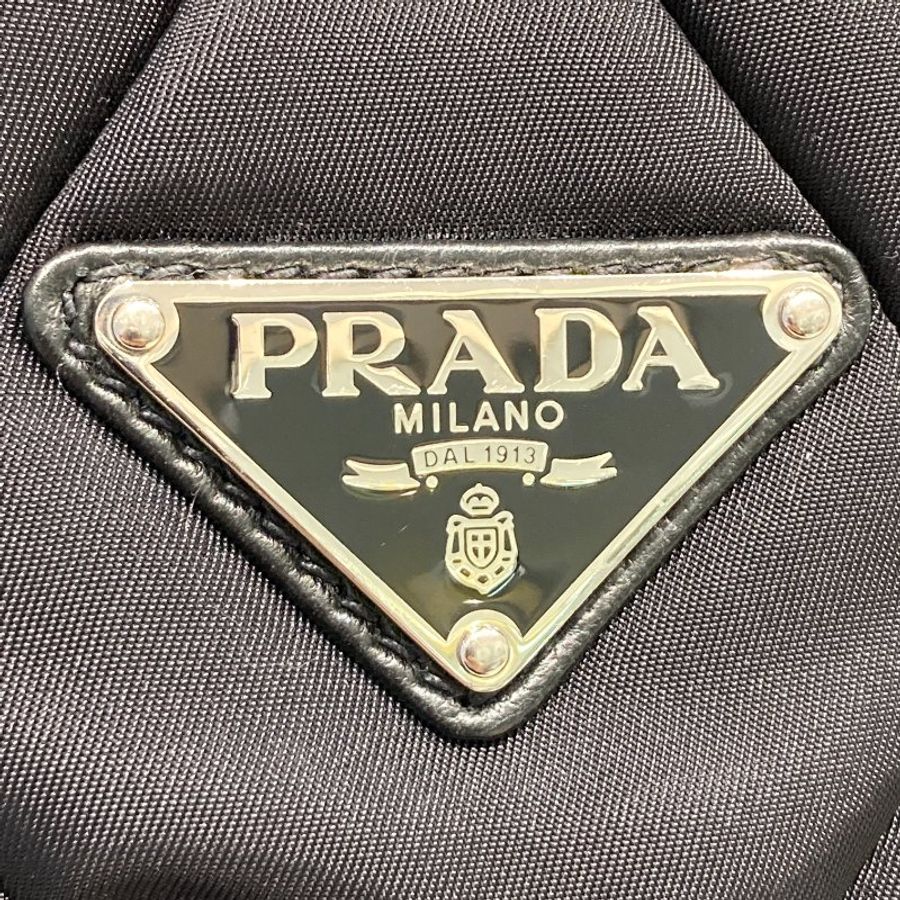 PRADA 普拉達 TOTE BAG NYLON 1BG168 尼龍 黑色 銀釦-8