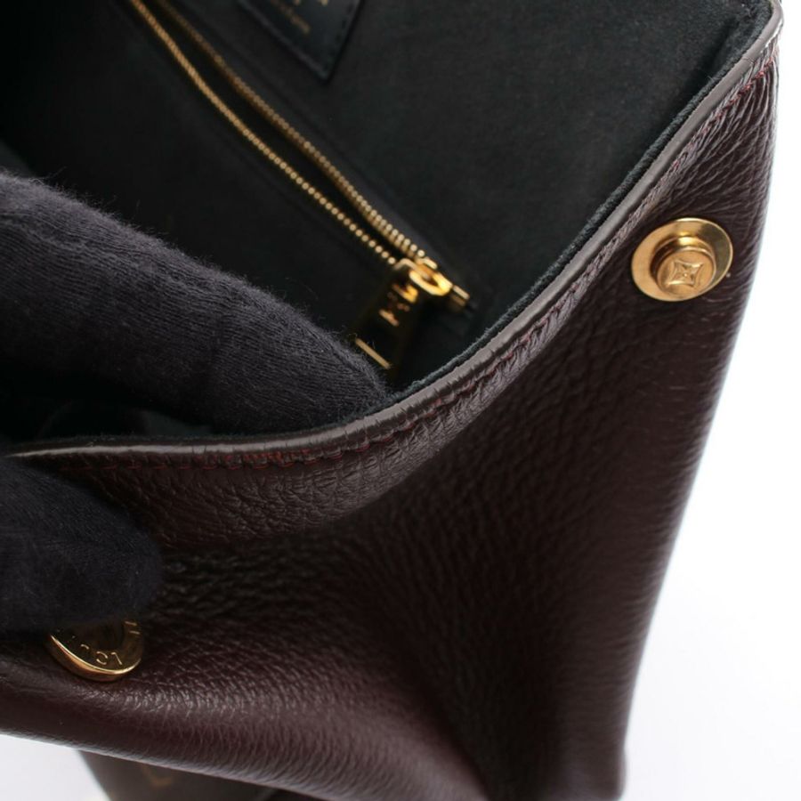 路易威登 Fold Tote MM 兩用手提包，塗層帆布和皮革，Monogram 圖案，女士，黑色/酒紅色/多色，M45409-6