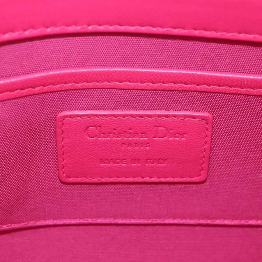 【日本直送】Christian Dior Lady Dior 鏈條肩背包 皮革 粉紅色 金色 正品 bs35063SAM-9