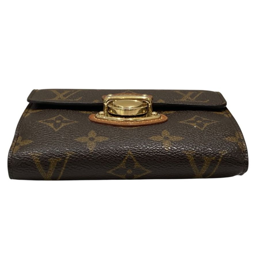 LOUIS VUITTON 路易威登 M60211 MONOGRAM PORTEFEUILLE JOEY WALLET 老花三折短夾 PVC帆布 棕色 金釦-4