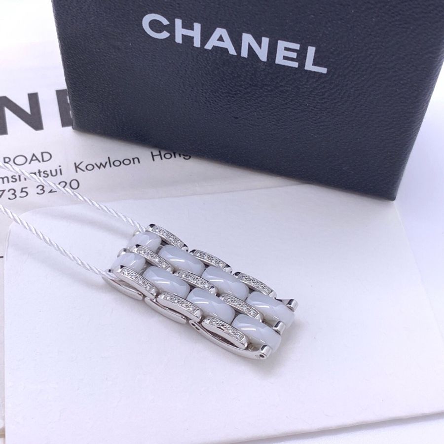 Chanel香奈兒 Ultra 系列 18K白金白陶瓷鑽石戒指-2