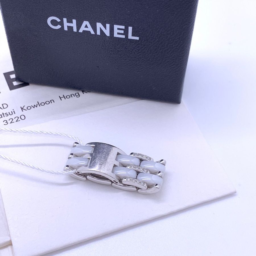 Chanel香奈兒 Ultra 系列 18K白金白陶瓷鑽石戒指-3