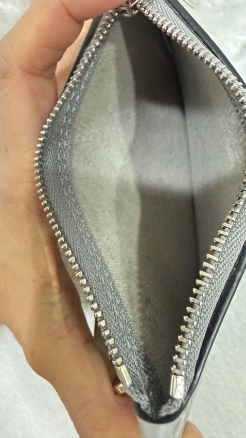LOUIS VUITTON LV 全皮零錢卡包 小收納袋 灰色 零錢包-11