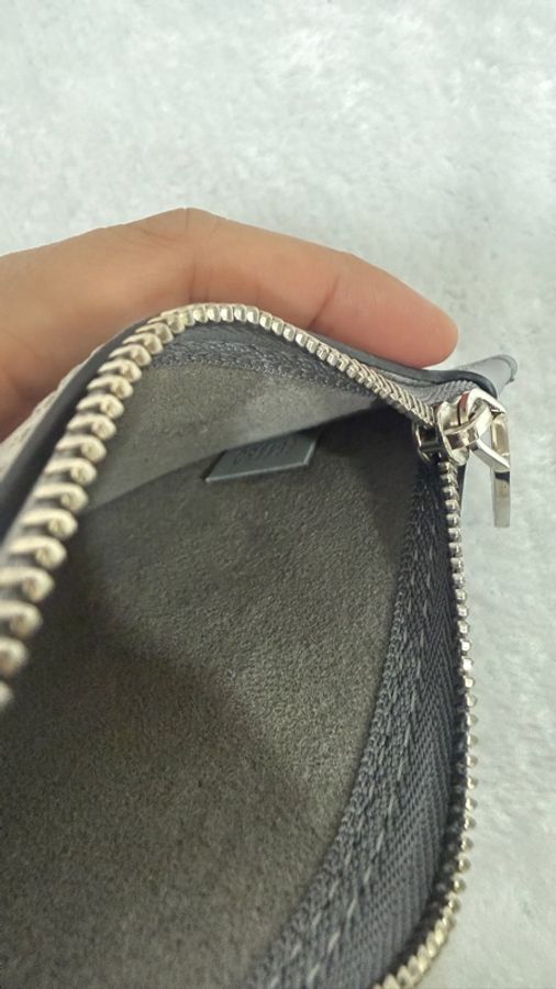 LOUIS VUITTON LV 全皮零錢卡包 小收納袋 灰色 零錢包-16