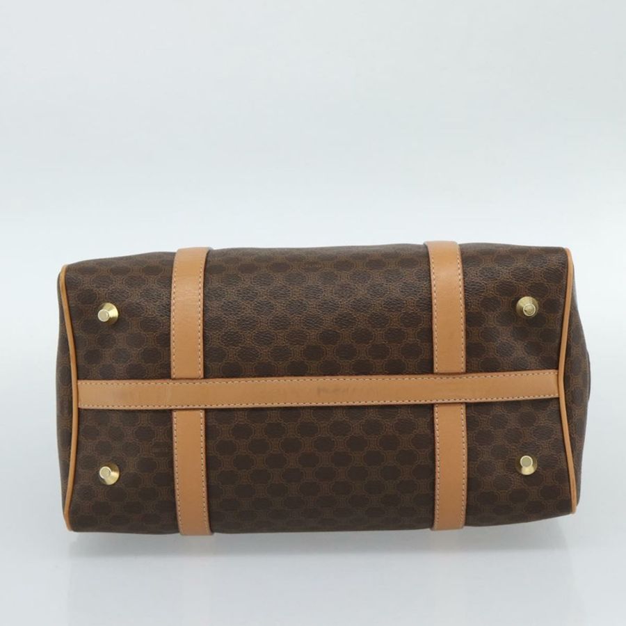【日本直送】CELINE Macadam帆布波士頓包 PVC皮革 棕色 金色 正品 187697A-4