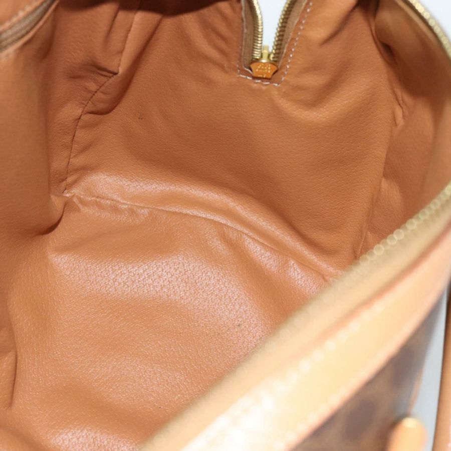 【日本直送】CELINE Macadam帆布波士頓包 PVC皮革 棕色 金色 正品 187697A-18