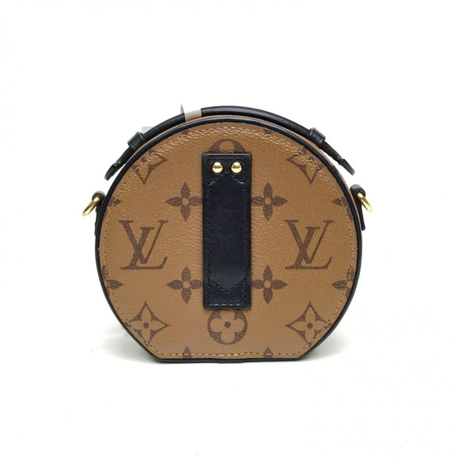 LOUIS VUITTON PETITEBOITE硬圓餅Mini焦糖色PVC晶片肩背包-2