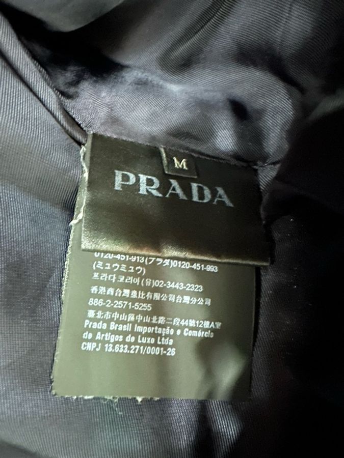 Prada/普拉達 男士三角標外套 藍色拉鍊款M碼-4