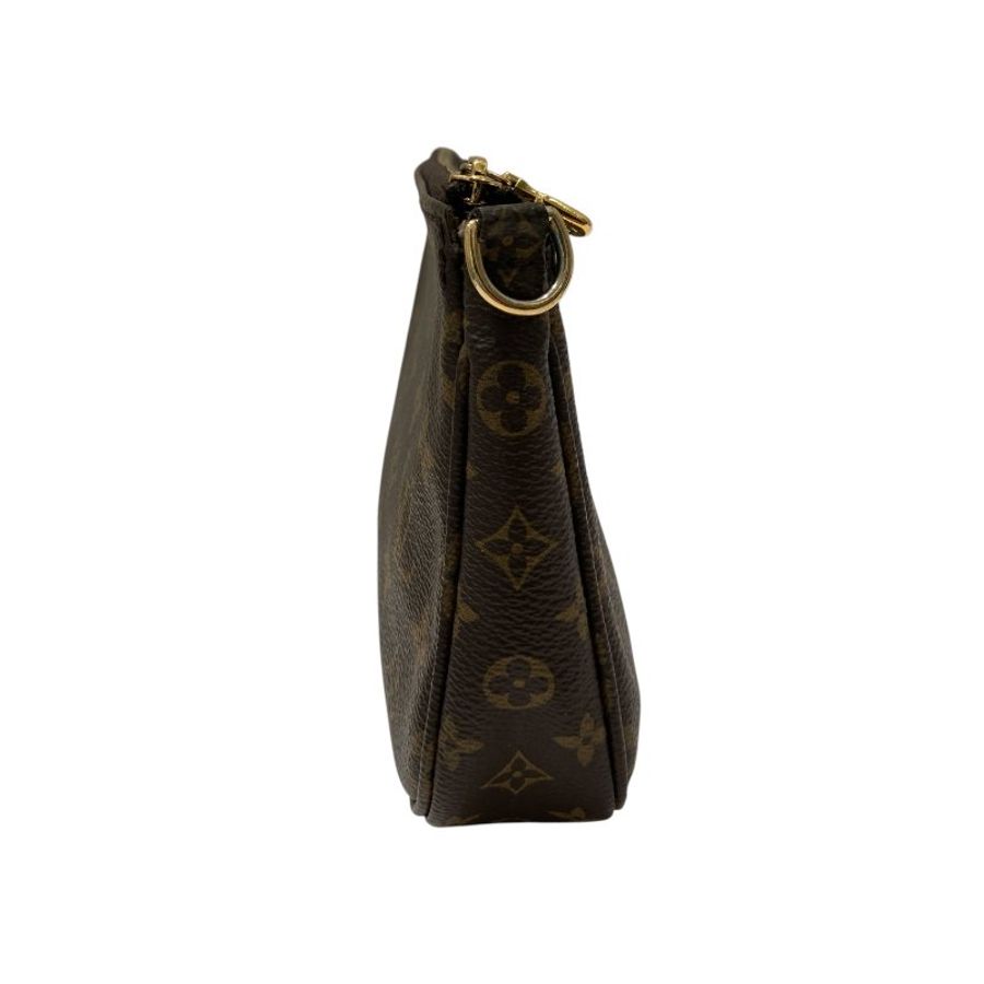 LOUIS VUITTON 路易威登 M44840 MULTI POCHETTE ACCESSOIRES 三合一麻將包 PVC帆布 棕色 金釦-4