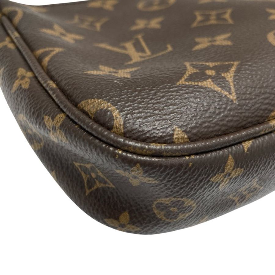 LOUIS VUITTON 路易威登 M44840 MULTI POCHETTE ACCESSOIRES 三合一麻將包 PVC帆布 棕色 金釦-7