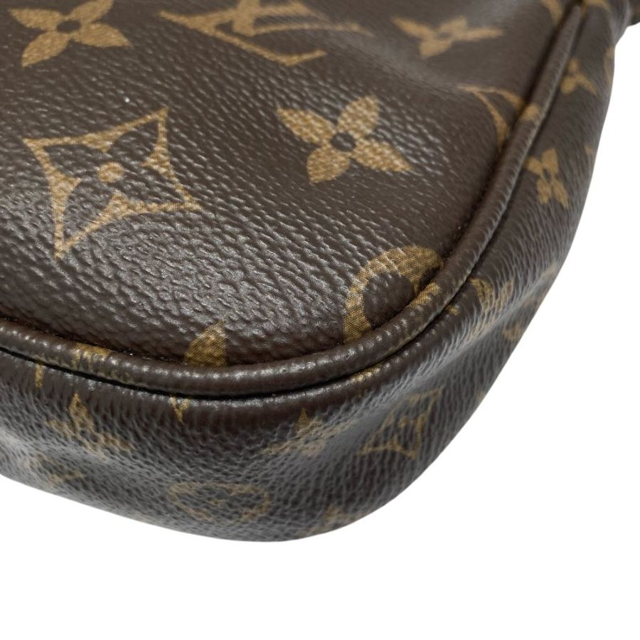 LOUIS VUITTON 路易威登 M44840 MULTI POCHETTE ACCESSOIRES 三合一麻將包 PVC帆布 棕色 金釦-8