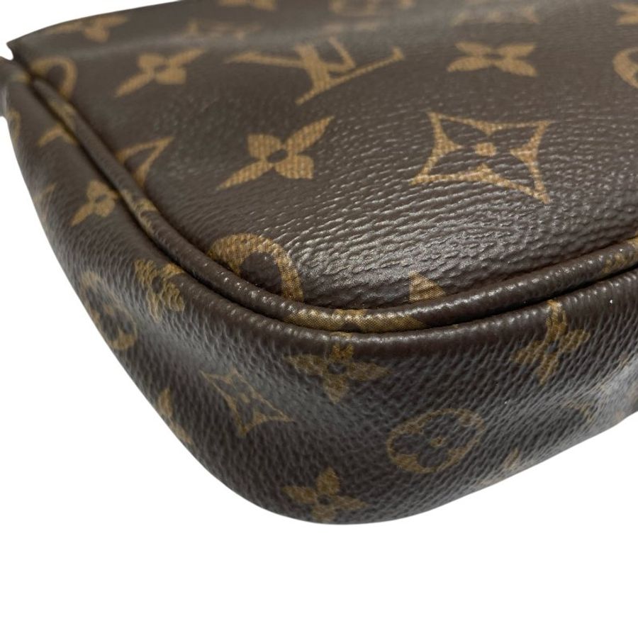 LOUIS VUITTON 路易威登 M44840 MULTI POCHETTE ACCESSOIRES 三合一麻將包 PVC帆布 棕色 金釦-9