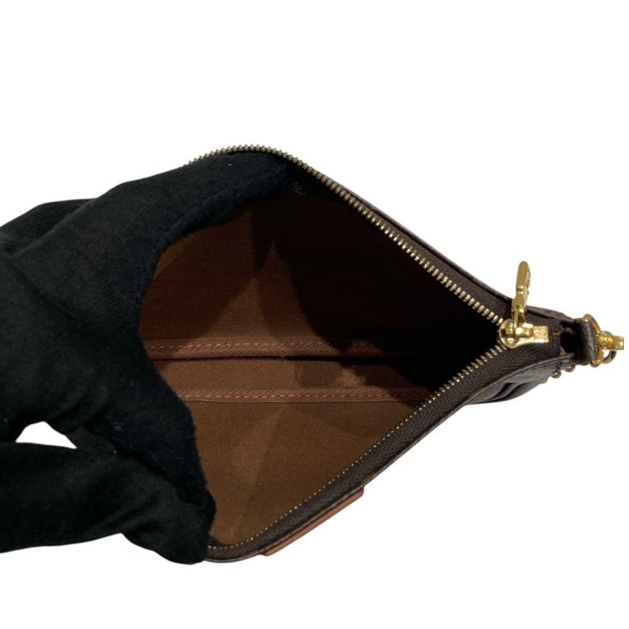 LOUIS VUITTON 路易威登 M44840 MULTI POCHETTE ACCESSOIRES 三合一麻將包 PVC帆布 棕色 金釦-18