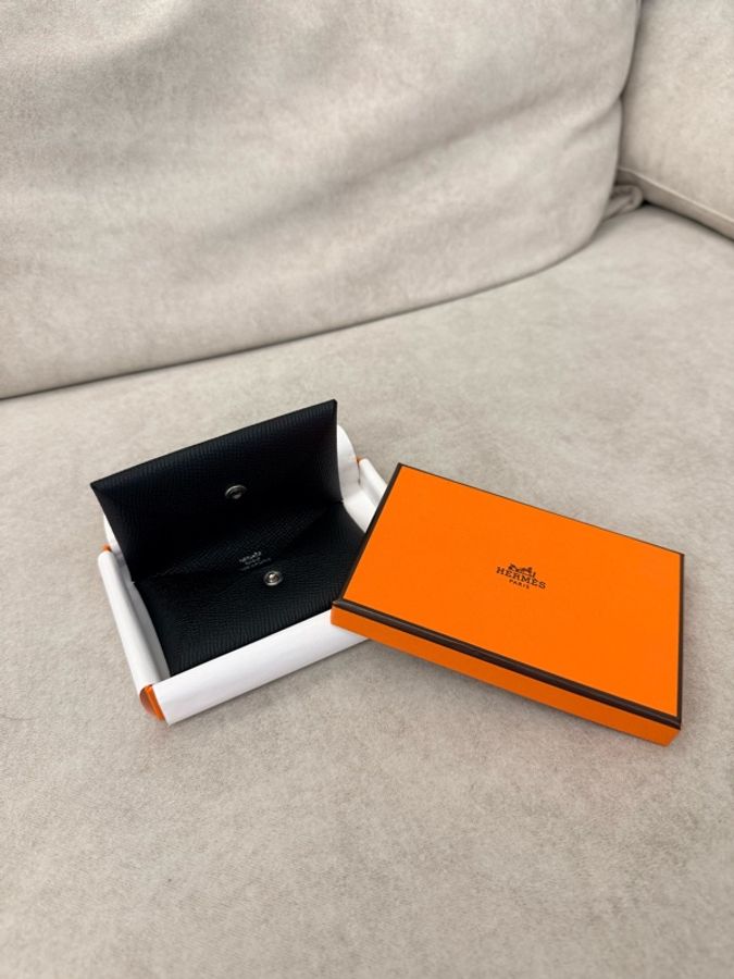 Hermes Calvi卡夾 經典黑-0