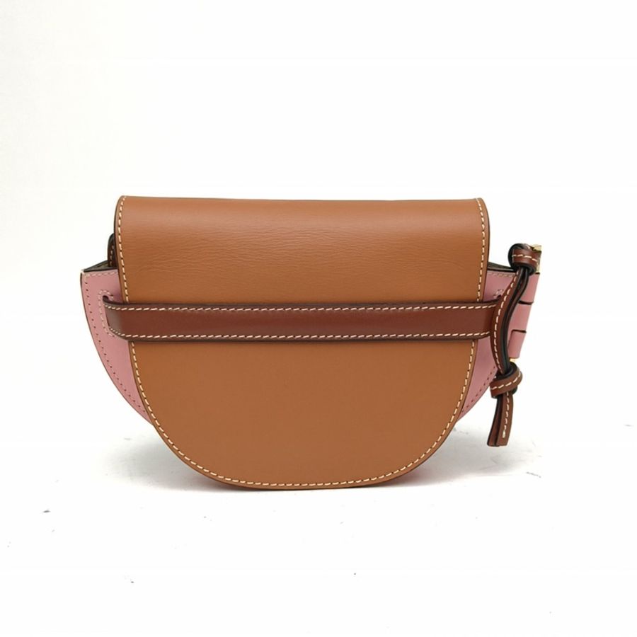 LOEWE Gate馬鞍斜跨包MINI拼色牛皮肩背包-2