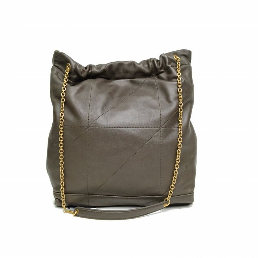 SAINT LAURENT 墨綠色羊皮金扣jamiehobo鏈條單肩包肩背包-2