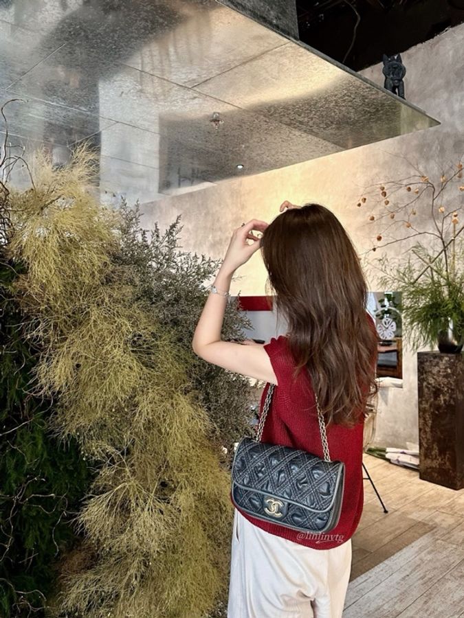 Chanel • 經典黑金外縫線牛皮Cf 鏈條包 🈶保卡-3