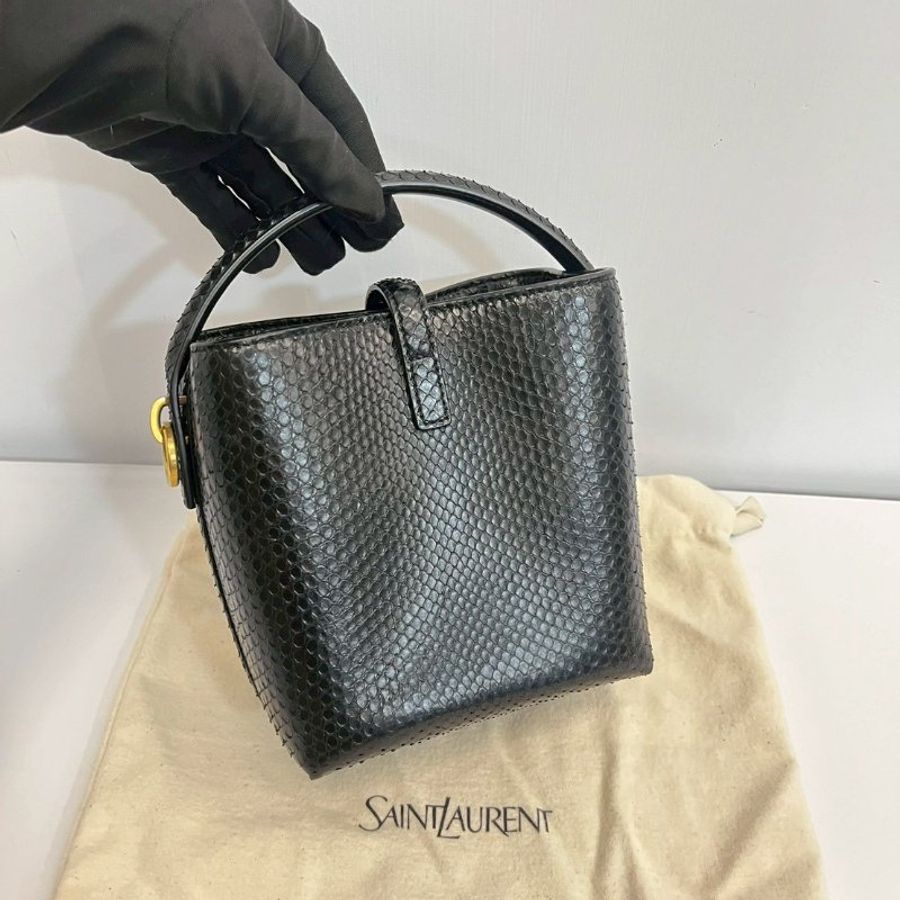 YSL 蛇皮 水桶包-1